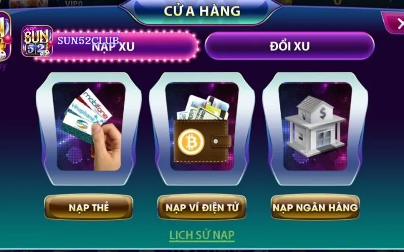 Game bài đổi thẻ cào Sun52